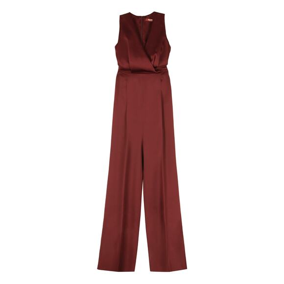 Max Mara Studio Alamaro Jumpsuit - 4 - Burgundy - Picture 7 of 8